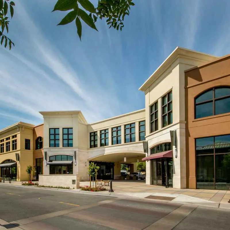 Commercial office buildings surrounded by well-maintained trees needing commercial tree care in Gainesville, FL