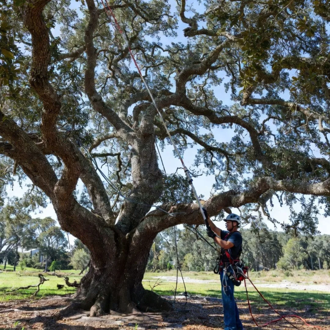 The Wood Doctor Tree Service crew at work in North Central Florida